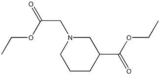 1-ethoxycarbonylmethyl-piperidine-3-carboxylicacid ethyl ester Struktur