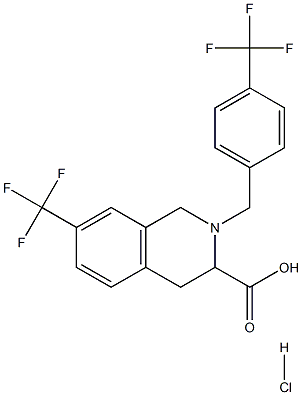 7-trifluoromethyl-2-(4-trifluoromethyl-benzyl)-1,2,3,4-tetrahydro-isoquinoline-3-carboxylic acid hydrochloride|