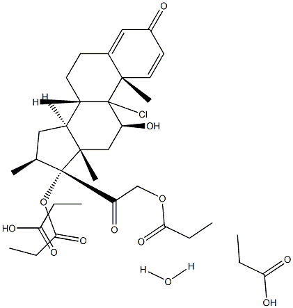BECLOMETHASONE DIPROPRIONATE MONOHYDRATE 化学構造式