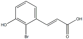 2-BROMO-3-HYDROXYCINNAMIC ACID 化学構造式