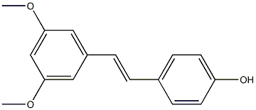 4-[(E)-2-(3,5-DIMETHOXYPHENYL)ETHENYL]PHENOL 化学構造式