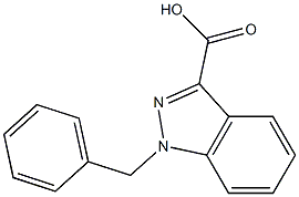 1-Benzyl-3-indazolecarboxylic acid 化学構造式