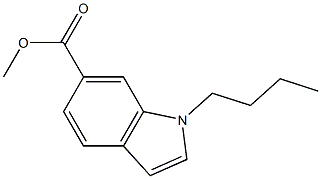 1-N-BUTYLINDOLE-6-CARBOXYLIC ACID METHYL ESTER Structure