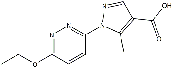 1-(6-ETHOXYPYRIDAZIN-3-YL)-5-METHYL-1H-PYRAZOLE-4-CARBOXYLIC ACID Struktur