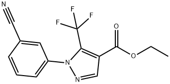 ETHYL 1-(3-CYANOPHENYL)-5-(TRIFLUOROMETHYL)-1H-PYRAZOLE-4-CARBOXYLATE Structure