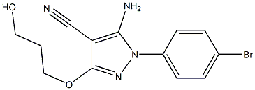 5-AMINO-1-(4-BROMOPHENYL)-3-(3-HYDROXYPROPOXY)-1H-PYRAZOLE-4-CARBONITRILE Structure