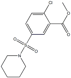 METHYL 2-CHLORO-5-(PIPERIDIN-1-YLSULFONYL)BENZOATE 结构式