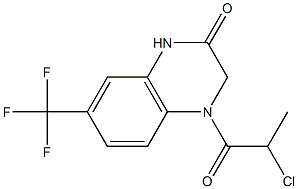 4-(2-CHLOROPROPANOYL)-7-(TRIFLUOROMETHYL)-3,4-DIHYDROQUINOXALIN-2(1H)-ONE Structure