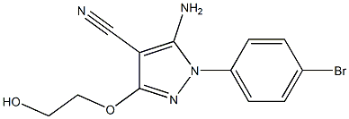 5-AMINO-1-(4-BROMOPHENYL)-3-(2-HYDROXYETHOXY)-1H-PYRAZOLE-4-CARBONITRILE Structure