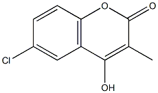 6-CHLORO-4-HYDROXY-3-METHYL-2H-CHROMEN-2-ONE,,结构式