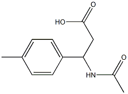 3-(ACETYLAMINO)-3-(4-METHYLPHENYL)PROPANOIC ACID,,结构式