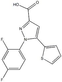 1-(2,4-DIFLUOROPHENYL)-5-THIEN-2-YL-1H-PYRAZOLE-3-CARBOXYLIC ACID Structure