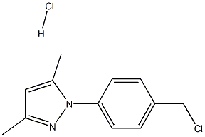 1-[4-(CHLOROMETHYL)PHENYL]-3,5-DIMETHYL-1H-PYRAZOLE HYDROCHLORIDE,,结构式