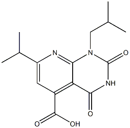 1-ISOBUTYL-7-ISOPROPYL-2,4-DIOXO-1,2,3,4-TETRAHYDROPYRIDO[2,3-D]PYRIMIDINE-5-CARBOXYLIC ACID Structure
