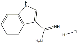 1H-INDOLE-3-CARBOXAMIDINE HCL,,结构式