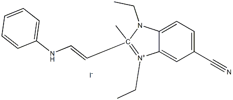 2-(2-ANILINOVINYL)-5-CYANO-1,3-DIETHYL-2-METHYLBENZIMIDAZOLIUM IODIDE