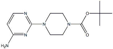 4-(4-AMINOPYRIMIDIN-2-YL)PIPERAZINE-1-CARBOXYLIC ACID TERT-BUTYL ESTER, 95+%,,结构式