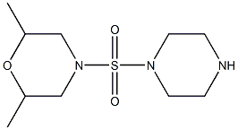 2,6-DIMETHYL-4-(PIPERAZIN-1-YLSULFONYL)MORPHOLINE,,结构式