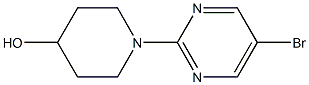 1-(5-BROMOPYRIMIDIN-2-YL)-4-PIPERIDINOL, 95+% 结构式