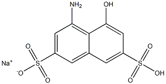 4-AMINO-5-HYDROXY-2,7-NAPHTHALENEDISULFONIC ACID MONOSODIUM Structure