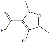 4-BROMO-1,3-DIMETHYLPYRAZOLE-5-CARBOXYLIC ACID,,结构式