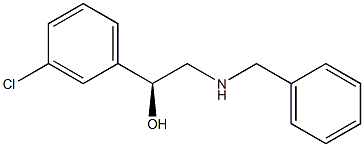 (S)-2-Benzylamino-1-(3-chloro-phenyl)-ethanol 结构式
