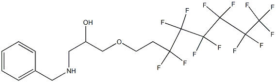 1-Benzylamino-3-(3,3,4,4,5,5,6,6,7,7,8,8,8-tridecafluoro-octyloxy)-propan-2-ol,,结构式