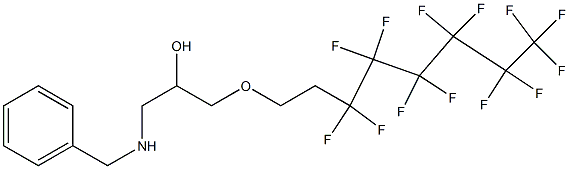 1-Benzylamino-3-(3,3,4,4,5,5,6,6,7,7,8,8,8-tridecafluoro-octyloxy)-propan-2-ol 化学構造式