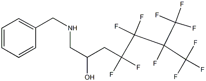 1-Benzylamino-4,4,5,5,6,7,7,7-octafluoro-6-trifluoromethyl-heptan-2-ol Struktur