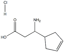 3-Amino-3-cyclopent-3-enyl-propionic acid HCl Structure