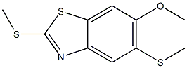 6-METHOXY-2,5-BIS(METHYLTHIO)BENZO[D]THIAZOLE 化学構造式