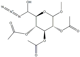 METHYL 6-AZIDO-2,3,4-TRI-O-ACETYL-GLUCOPYRANOSIDE 化学構造式