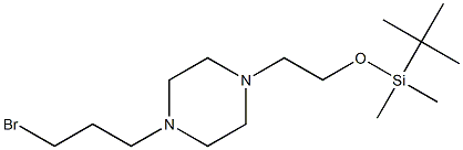 1-(3-BROMOPROPYL)-4-(2-(TERT-BUTYLDIMETHYLSILYLOXY)ETHYL)PIPERAZINE 化学構造式