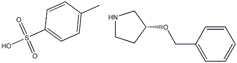 (R)-3-(BENZYLOXY)PYRROLIDINE P-TOLUENESULFONIC ACID SALT Structure