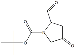 N-BOC-4-OXO-2-(FORMYL) PYRROLIDINE 化学構造式