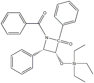 (3R,4S)-1-Benzoyl-3-[(Triethylsilyl)Oxy]-4-Phenyl-2-Phenyl-2-Azetidinone,,结构式