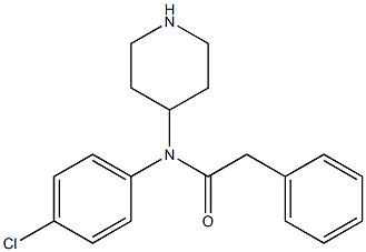 N-(4-CHLOROPHENYL)-N-(4-PIPERIDINYL)BENZENEACETAMIDE 结构式