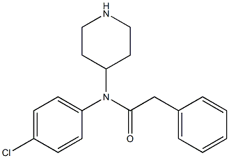 N-(4-CHLOROPHENYL)-N-(4-PIPERIDINYL)BENZENEACETAMIDE,,结构式