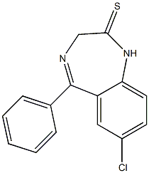 7-CHLORO-5-PHENYL-2-THIONO-2,3-DIHYDRO-1H-1,4-BENZODIAZEPINE 化学構造式