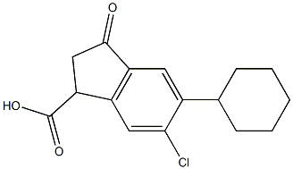  6-CHLORO-5-CYCLOHEXYL-3-OXOINDAN-1-CARBOXYLIC ACID