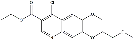 ethyl 4-chloro-6-methoxy-7-(2-methoxyethoxy)quinoline-3-carboxylate,,结构式