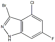 3-BROMO-4-CHLORO-6-FLUOROINDAZOLE,,结构式
