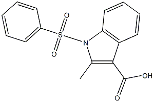 1-PHENYLSULFONYL-2-METHYLINDOLE-3-CARBOXYLIC ACID Structure