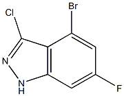 4-BROMO-3-CHLORO-6-FLUOROINDAZOLE 化学構造式