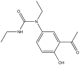 N,N-DIETHYL-N-(3-ACETYL-4-HYDROXYPHENYL)UREA,,结构式