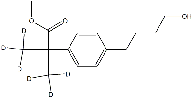 4-(4-HYDROXY-1-BUTYNL)-ALPHA,ALPHA-DI-(METHYL-D3)-BENZENEACETIC ACID, METHYL ESTER Structure