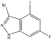4-IODO-3-BROMO-6-FLUOROINDAZOLE Structure