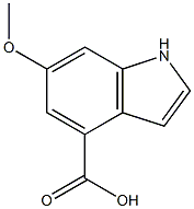 6-METHOXYINDOLE-4-CARBOXYLIC ACID,,结构式