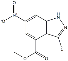3-CHLORO-6-NITROINDAZOLE-4-CARBOXYLIC ACID METHYL ESTER,,结构式