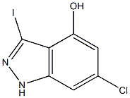 6-CHLORO-4-HYDROXY-3-IODOINDAZOLE Structure